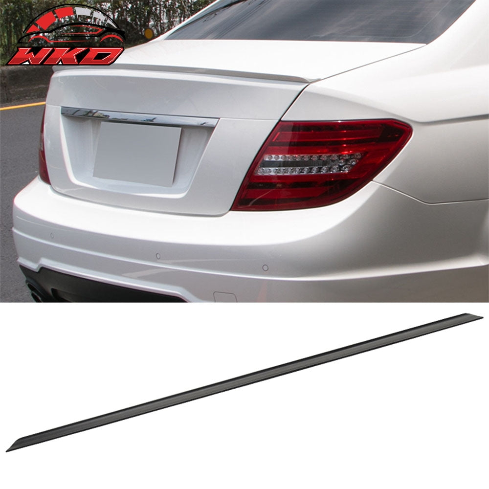 08-14 Benz W204 C Class Sedan PU Flexible Unpainted Black Trunk Spoiler | Wholesale - Wikond Auto