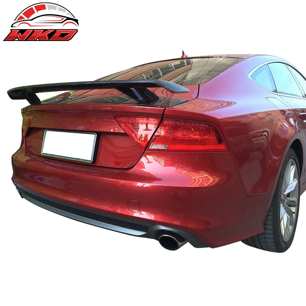 Fits 16-18 Audi A7 S7 RS7 Sedan RS Style Rear Trunk Spoiler Wing Carbon Fiber