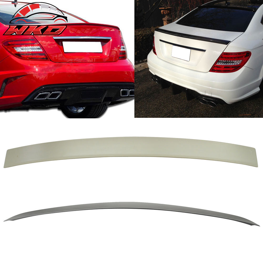 Fits 12-15 Benz W204 C204 C Class Coupe Trunk Spoiler + OE Style Roof Spoiler