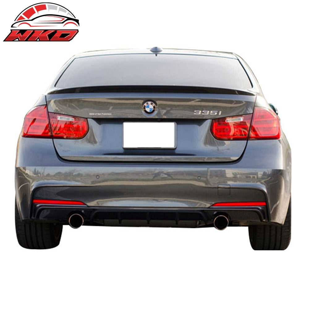 Fits 12-18 BMW F30 3 Series Performance Style Trunk Spoiler Painted #B39 Gray