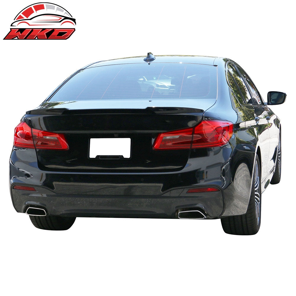 Fits 17-23 BMW G30 5 Series 4Dr M4 Style Trunk Spoiler Painted #416 Carbon Black