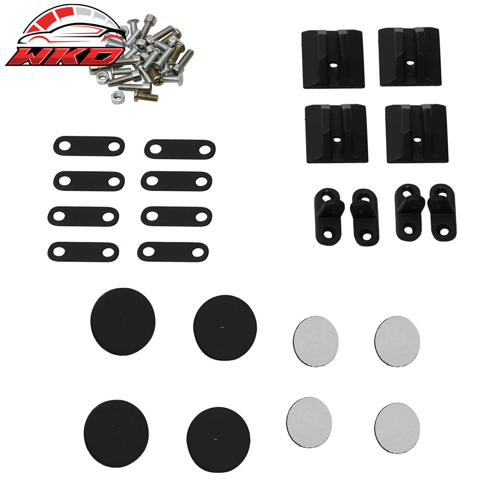 Universal 57" Inch GT Rear Trunk Spoiler Wing & LED Brake Light Gloss Black ABS