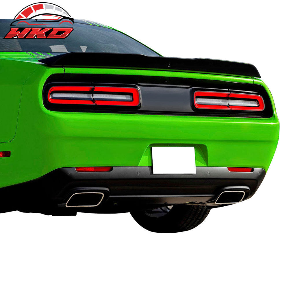 Fits 15-23 Dodge Challenger OE Style Rear Trunk Spoiler Wing Lip Matte Black ABS