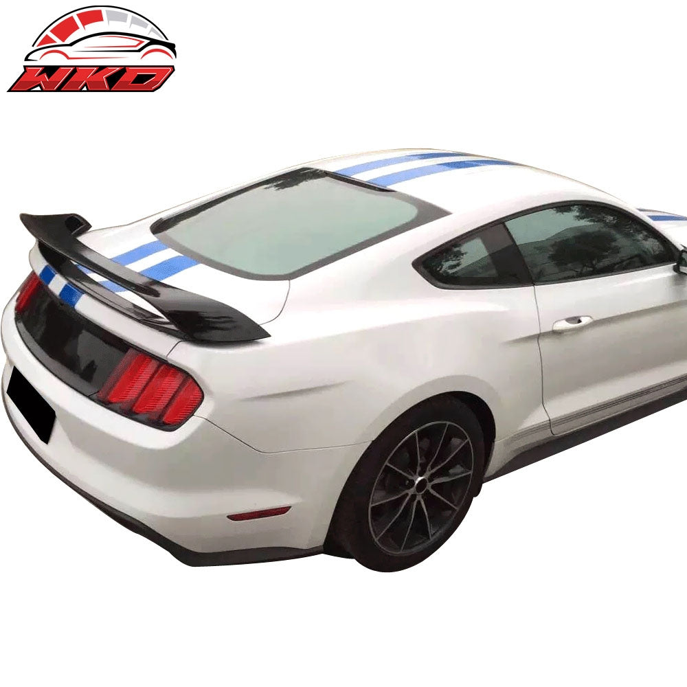 Fits 15-23 Ford Mustang GT350 GT350R Style Trunk Spoiler Gloss Black ABS