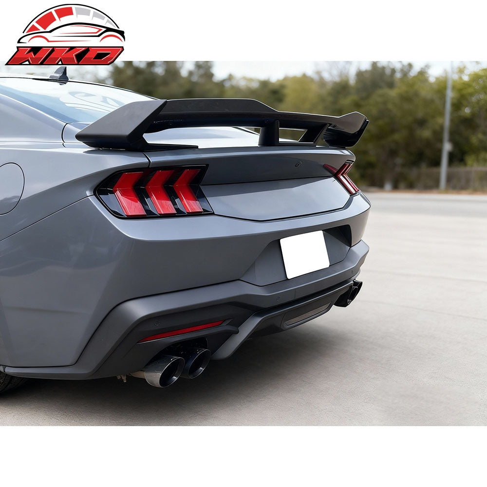 Fits 24-26 Ford Mustang 7th Gen S650 Dark Horse Matte Black Trunk Spoiler ABS
