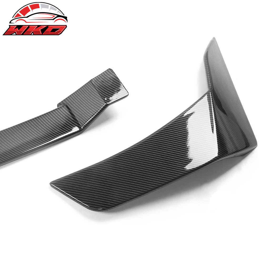 Fits 21-25 Ford Mustang Mach-E 3PCS Rear Trunk Spoiler ABS Carbon Fiber Print