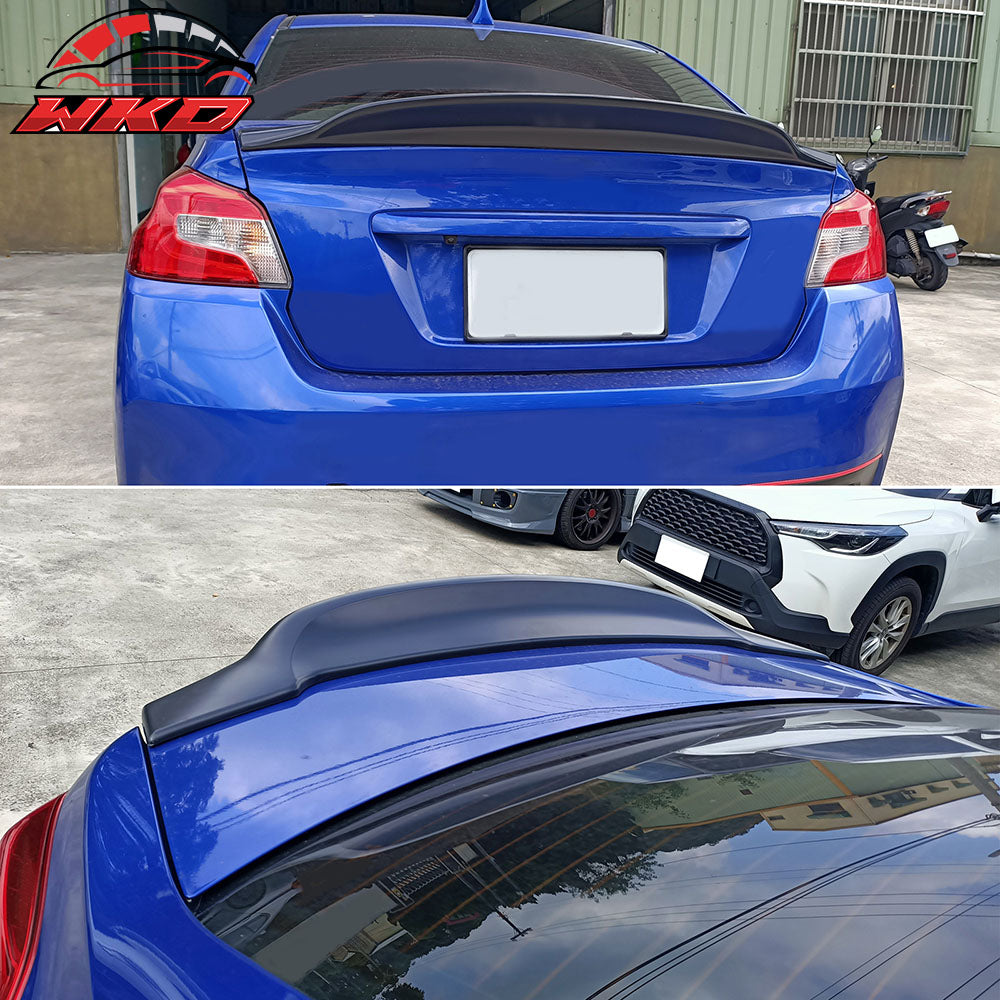 Fit 15-21 Subaru WRX STI PSM Style Rear Trunk Spoiler Painted #K7X Wr Blue Pearl