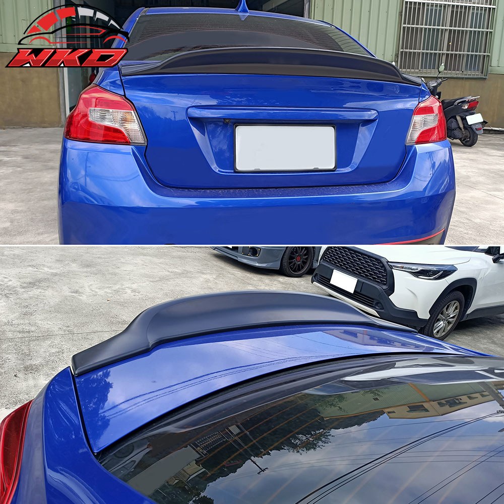 Fits 15-21 Subaru WRX STI PSM Style Rear Trunk Spoiler Lip Painted #M7Y Pure Red