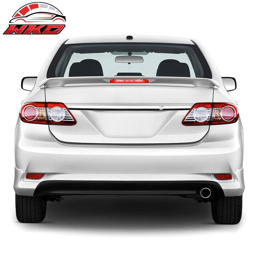 Fits 09-13 Toyota Corolla Rear Trunk Spoiler Lip W/LED Light Painted #1H6 Silver