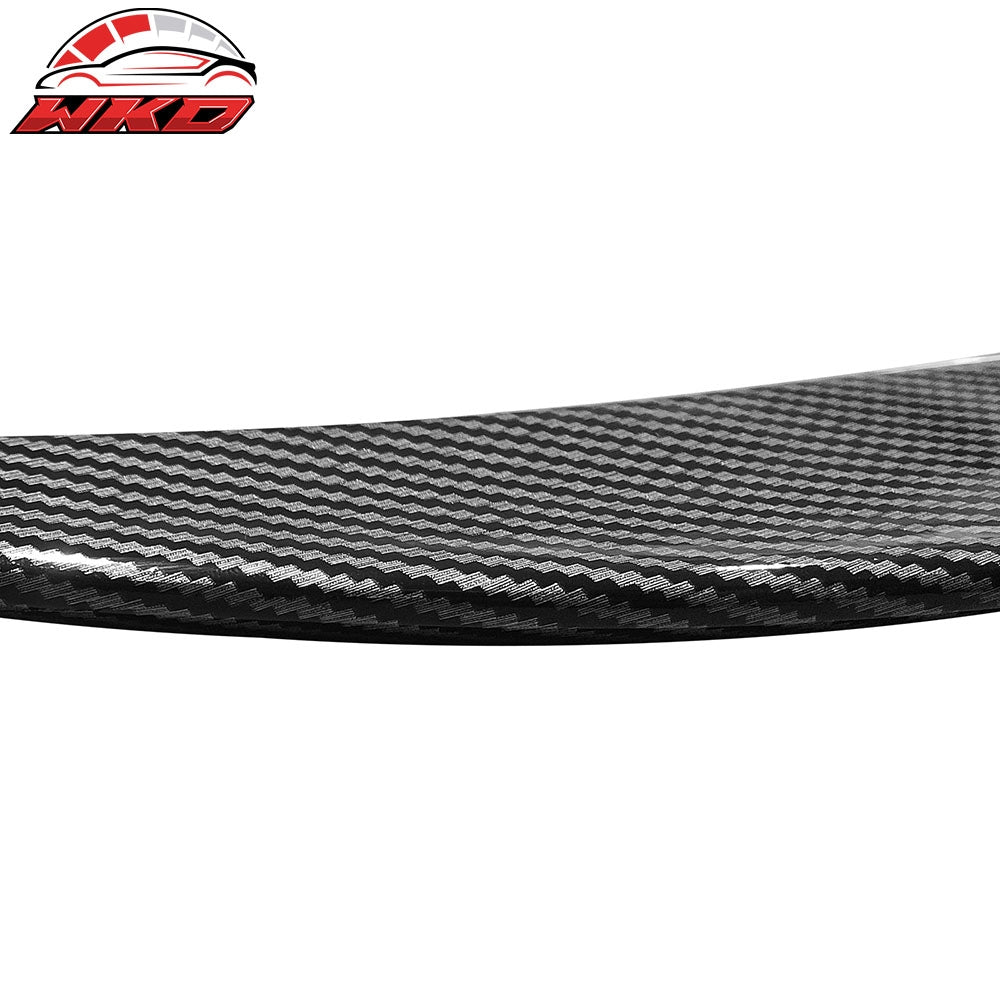 Fits 24-25 Tesla Model 3 V Style Trunk Spoiler Wing Lip Carbon Fiber Print ABS