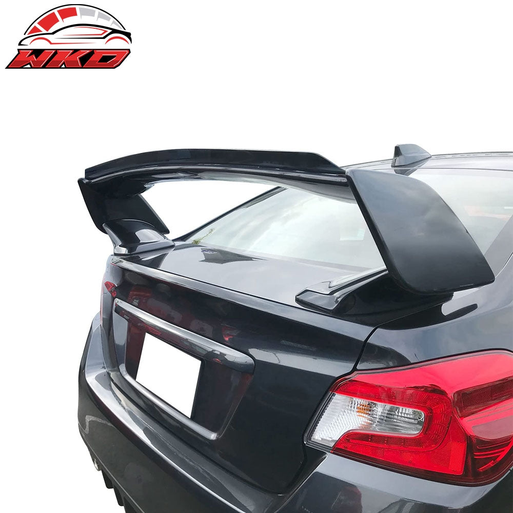 Fits 15-21 Subaru WRX STi Top Gurney Flap Add-On Trunk Spoiler Wing Transparent