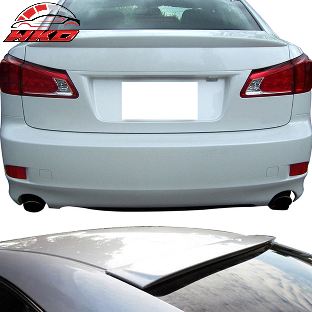 Fits 06-13 Lexus IS250 IS350 IS F Sedan OE Style Trunk + Roof Spoiler Unpainted