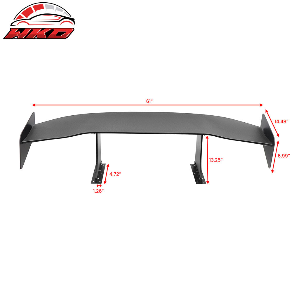 Universal 61" GT Trunk Spoiler Adjustable Rear Racing Wing (V4C Leg + V4D Plate)