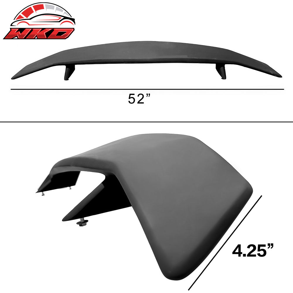 Fits Universal GT Style FRP - Fiberglass Black Rear Trunk Spoiler Tail Wing