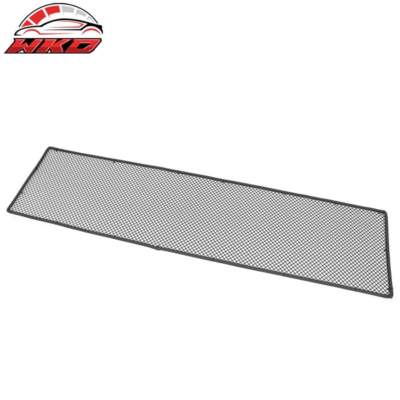 Universal 1'X4' Sheet Front Grille Black Stainless Steel Woven Mesh Lock Crimp