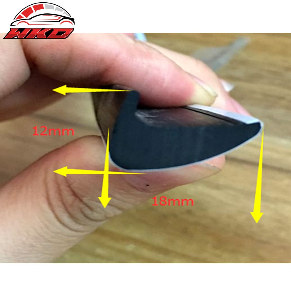 Gloss Black 236 Inch Fender Flare Extension Wheel Eyebrow Moulding Trim Lip