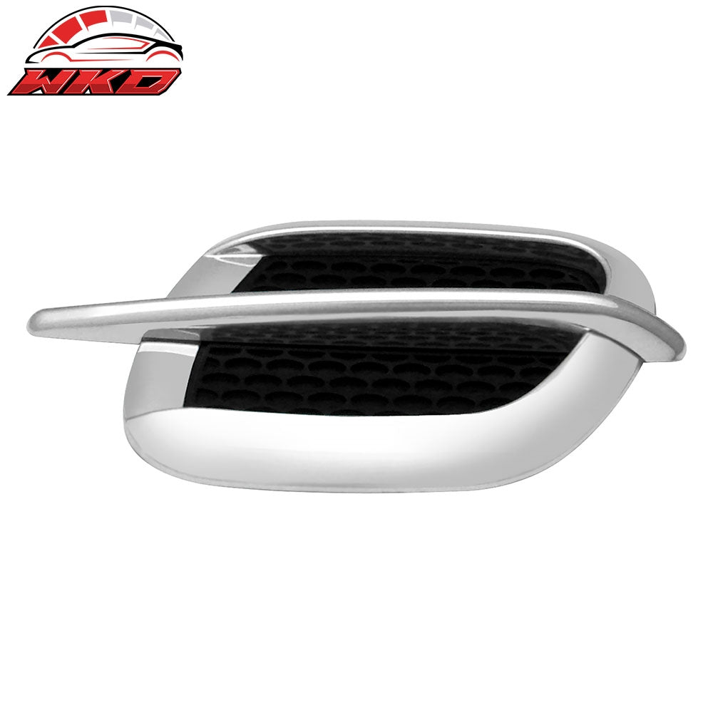 Universal Wholesale Car SUV Air Flow Fender Side Intake Vent Decor Decoration Chrome
