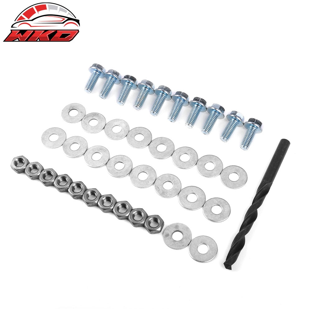 Hardware Kit Drill M8 Bolts Nuts Washers Front Splitter Side Skirt Extensions