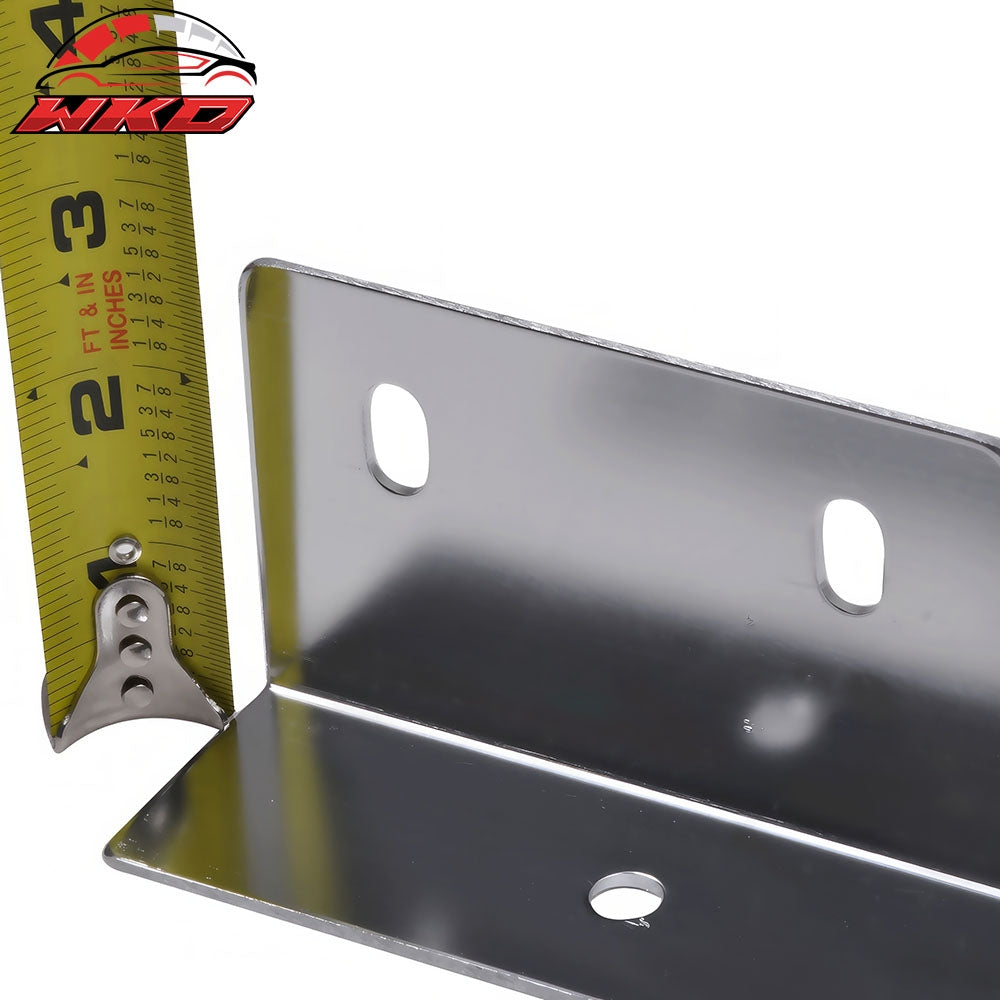 Wholesale Universal Silver Brushed Aluminum Front License Plate Relocate Mounting Bracket - Wikond Auto