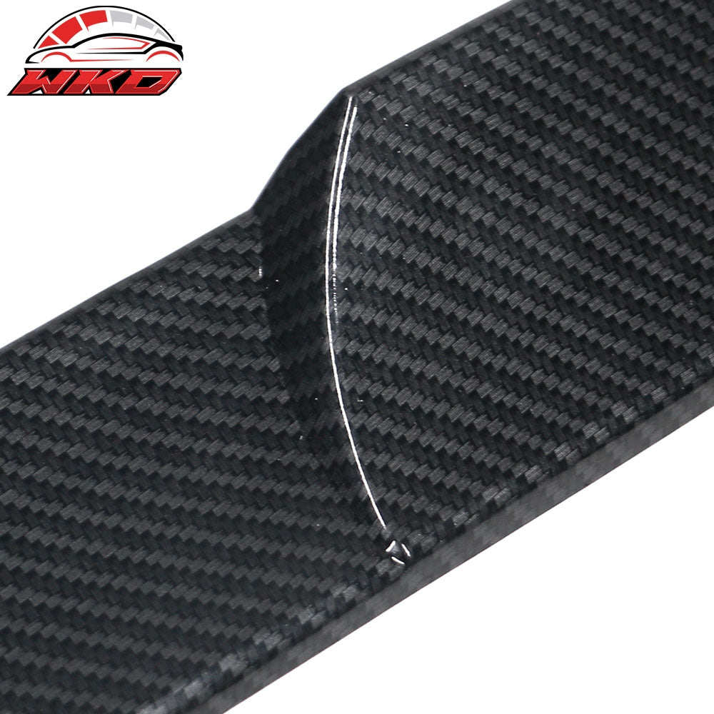 Universal Adjustable Top Rear Window Roof Spoiler Wing Visor Carbon Fiber Print