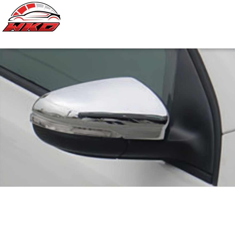 Fits 10-14 Volkswagen Golf 6 GTI Mirror Cover Cap W/ Signal Light Cut-Out Chrome
