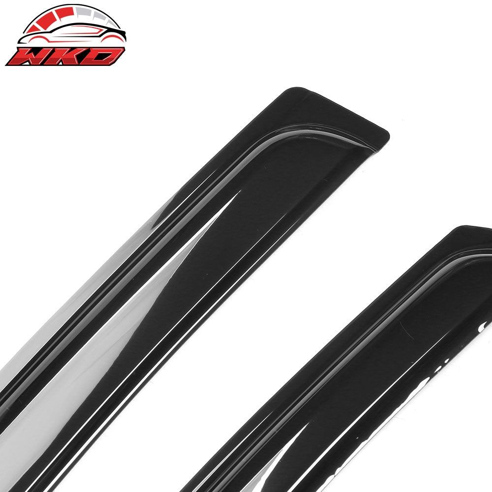 Fits 12-19 Fiat 500 2PCS Side Window Visors Sun Rain Vent Guard Shield Acrylic