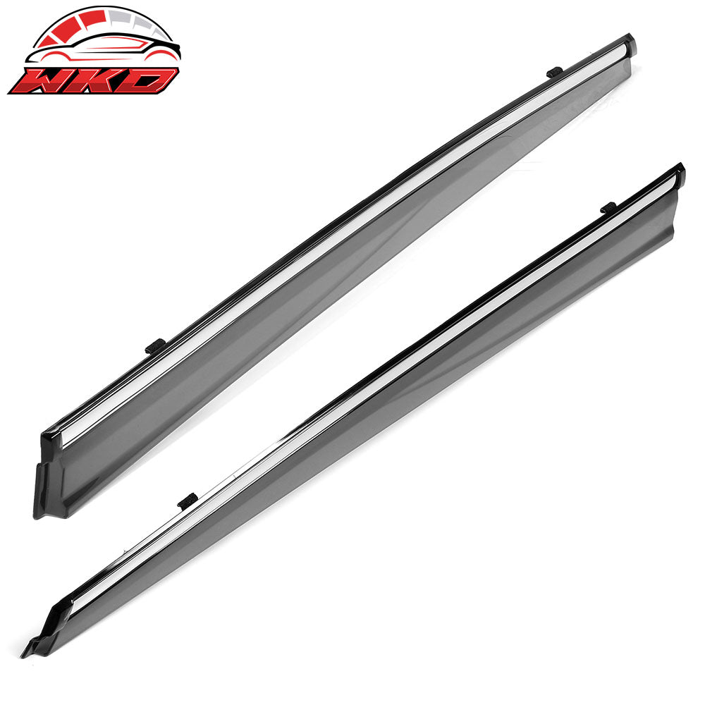 Fits 13-18 Nissan Altima Window Visors Vent Rain Sun Deflectors W/Chrome Trim PC