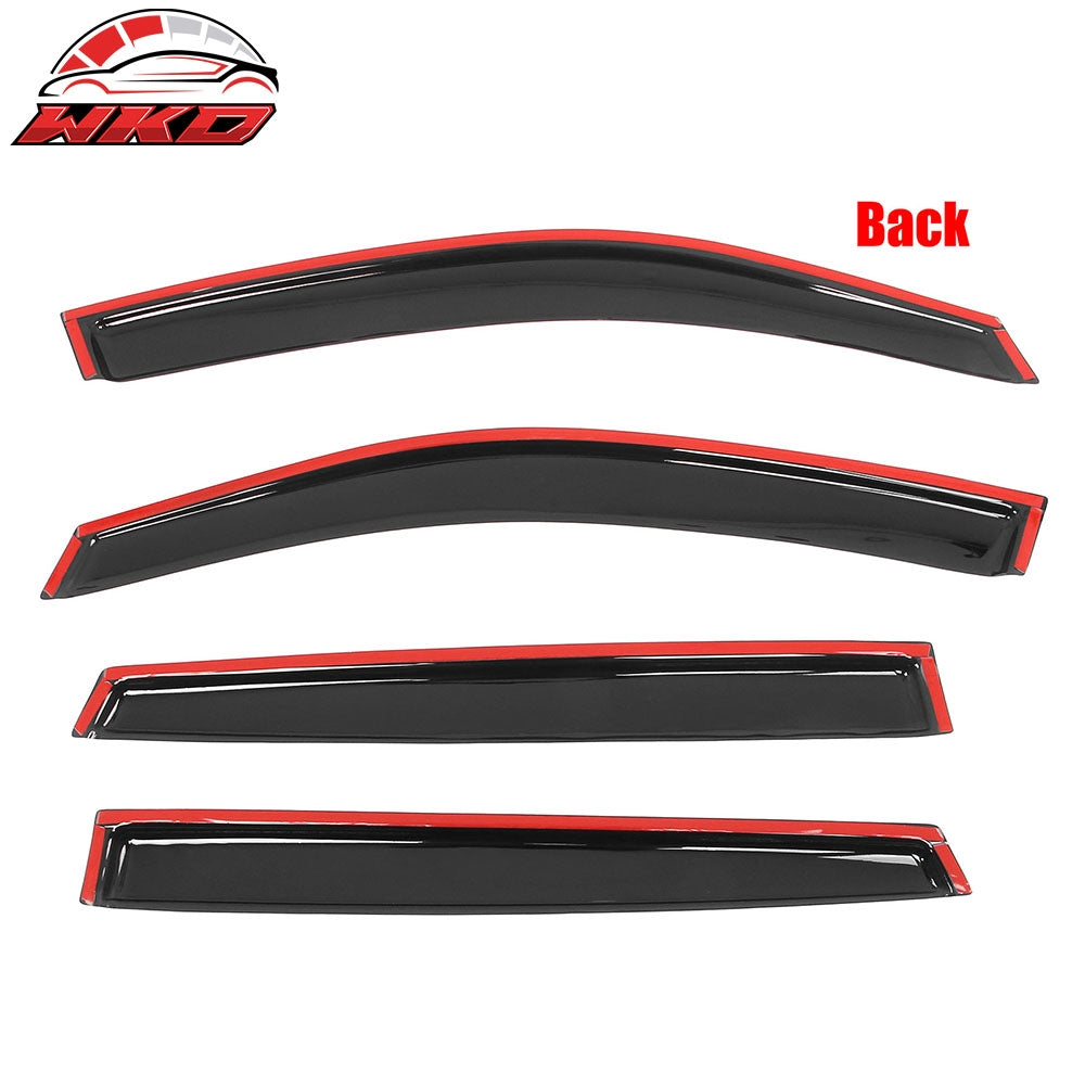 Fits 20-25 Subaru Outback Tape on Window Visors Vent Rain Sun Guards Deflectors