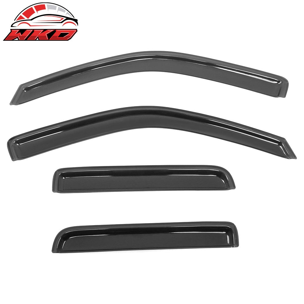 Fits 04-12 Chevy Colorado GMC Canyon Crew Cab Window Visors Deflector In-Channel