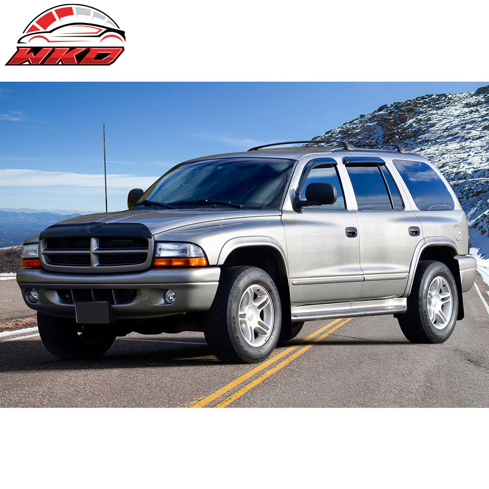 Fits 98-03 Dodge Durango 00-04 Dakota Crew Cab Acrylic Window Visors 4PC Set