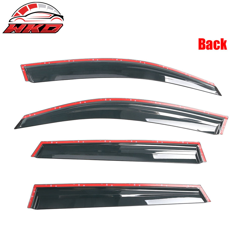 Fits 09-17 Audi Q5 8R Side Window Visors Shade With Chrome Trims 4Pcs Set - PC