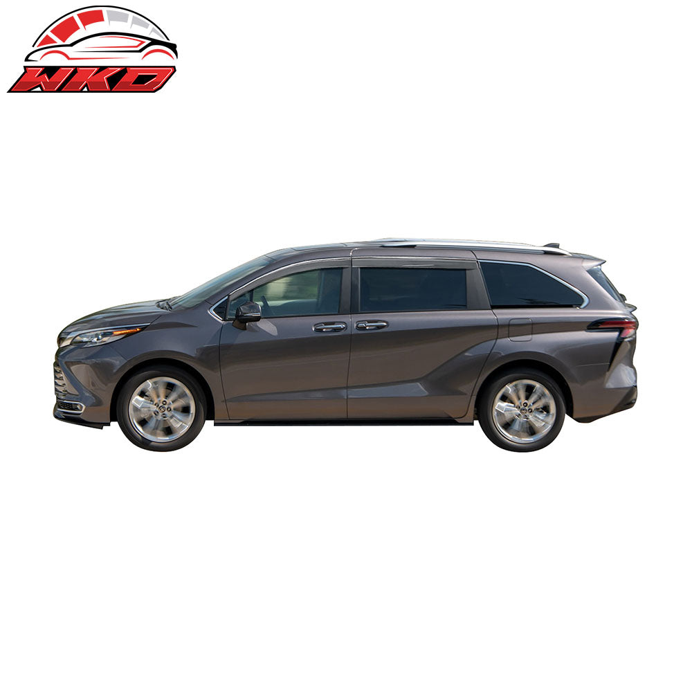 Fits 21-25 Toyota Sienna OE Style Window Visors Sun Rain Guards W/Chrome Trim PC