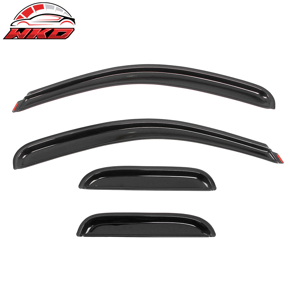 Fits 07-14 Silverado Sierra 1500 2500 HD Extended Cab Window Visors In-Channel