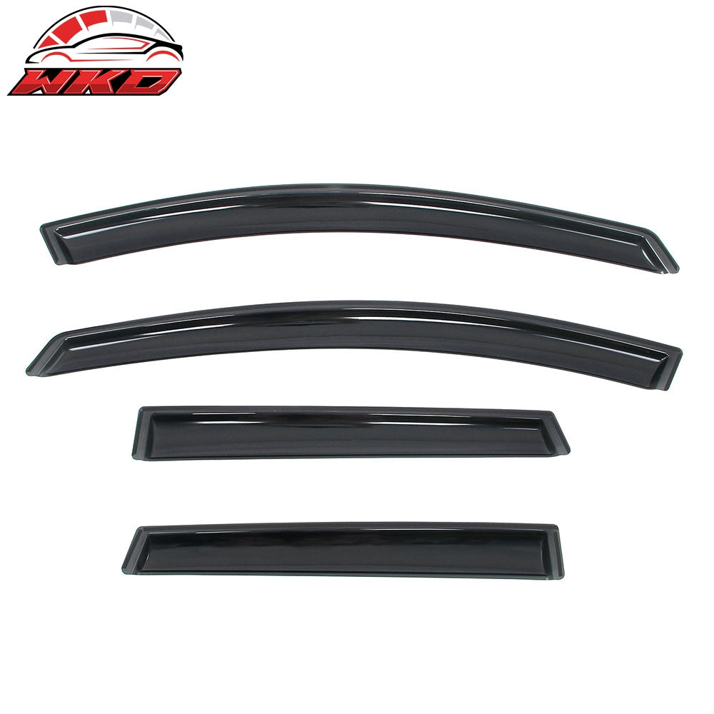 Fits 15-24 Nissan Murano 4PCS Side Window Visors Acrylic Deflectors - In-Channel
