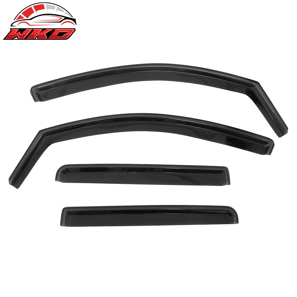 Fits 04-15 Nissan Titan Crew Cab In-Channel Side Window Deflector Rain Sun Shade