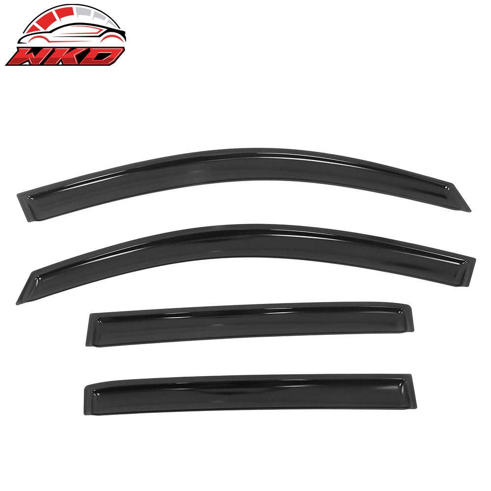 Fits 16-24 Nissan Titan XD& Titan Crew Cab In-Channel Window Deflectors Acrylic