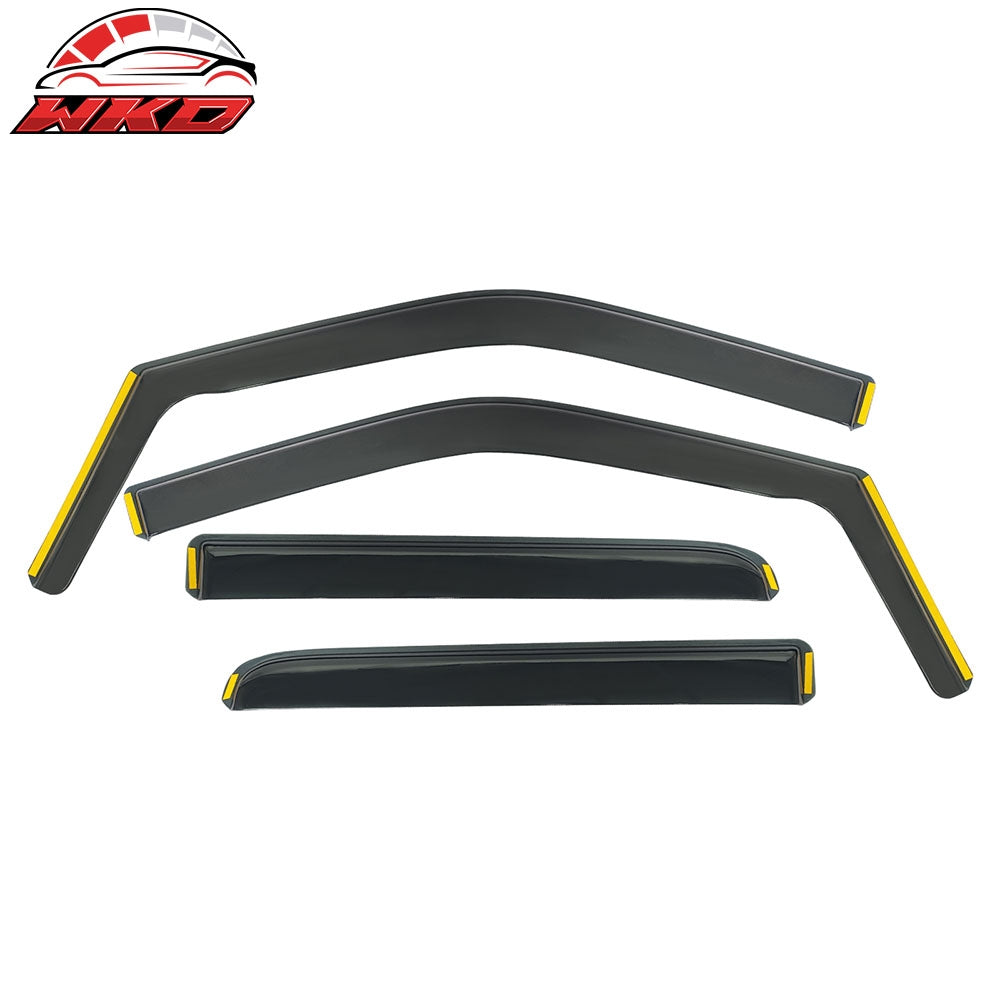 Fits 15-20 Ford F-150 17-22 F250 F350 Crew Cab Window Visor In-Channel Deflector