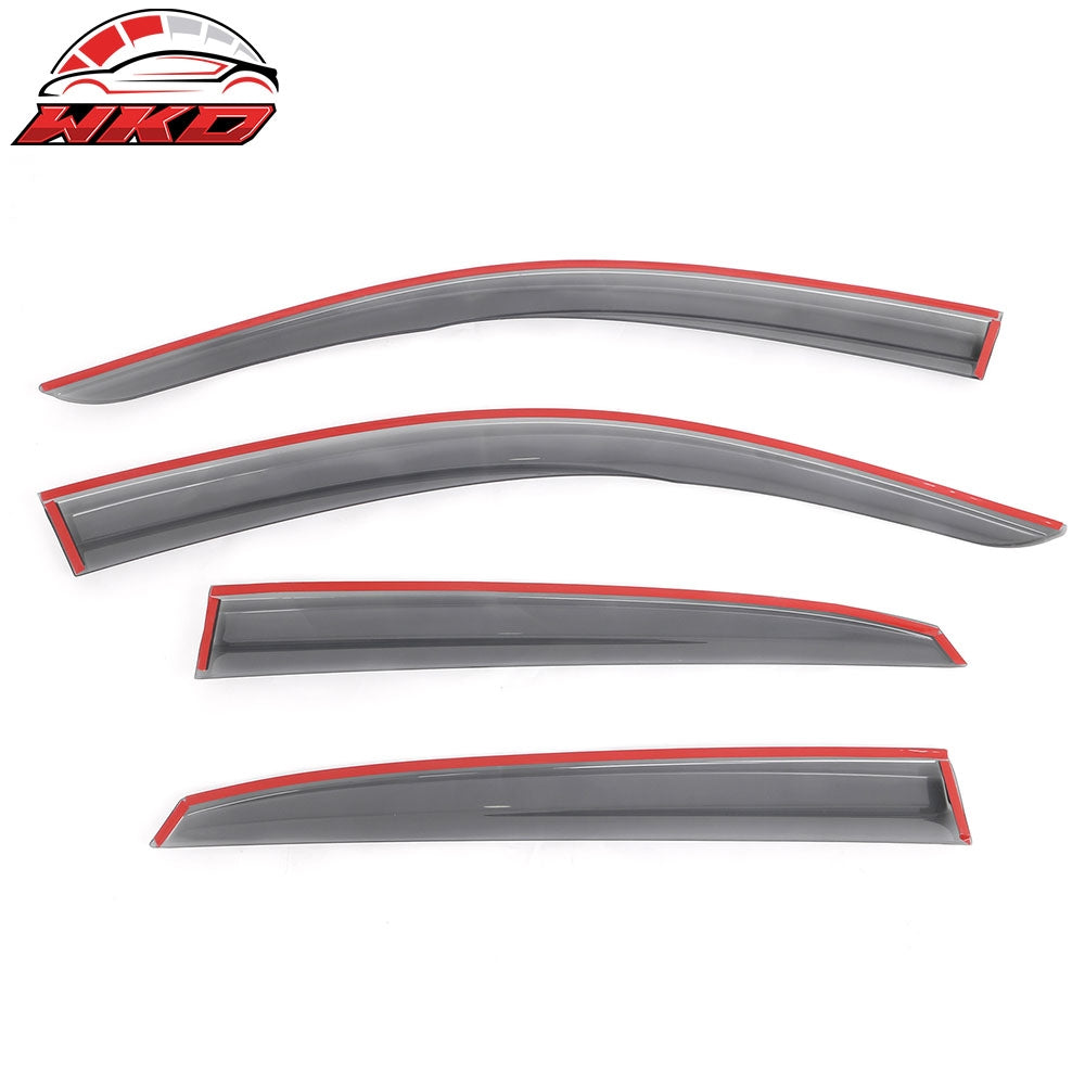 Fits 17-21 Honda Civic Hatchback FK7 Window Visors Mugen Style Transparent Smoke