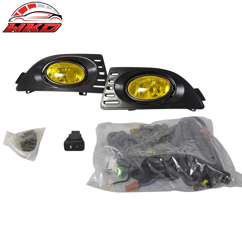 Fits 05-07 Acura RSX Yellow Lens Bumper Fog Lights Lamps RH LH Driving