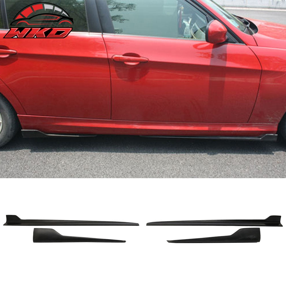 Fits 06-08 BMW E90 3 Series Sedan 4 Door Side Skirts Rocker Panels 4PCS (PP)