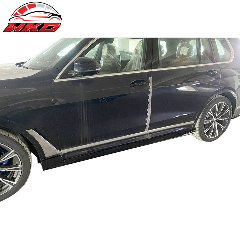 Fits 19-23 BMW G07 X7 M Sport Side Skirts ABS Gloss Black
