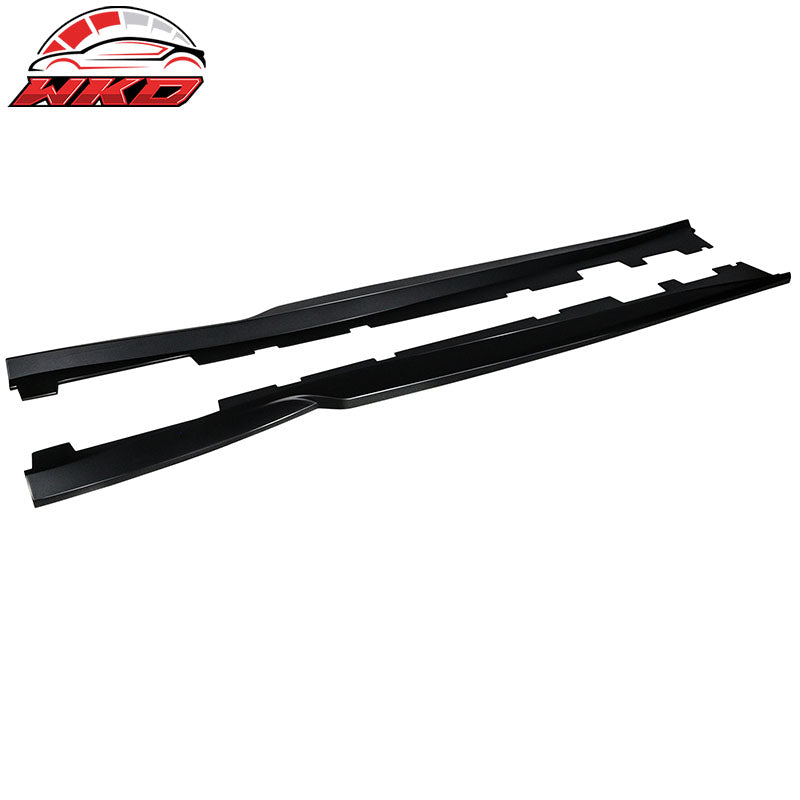Fits 16-24 Chevy Camaro Side Skirts Panel Extension Pair ABS Type A Gloss Black