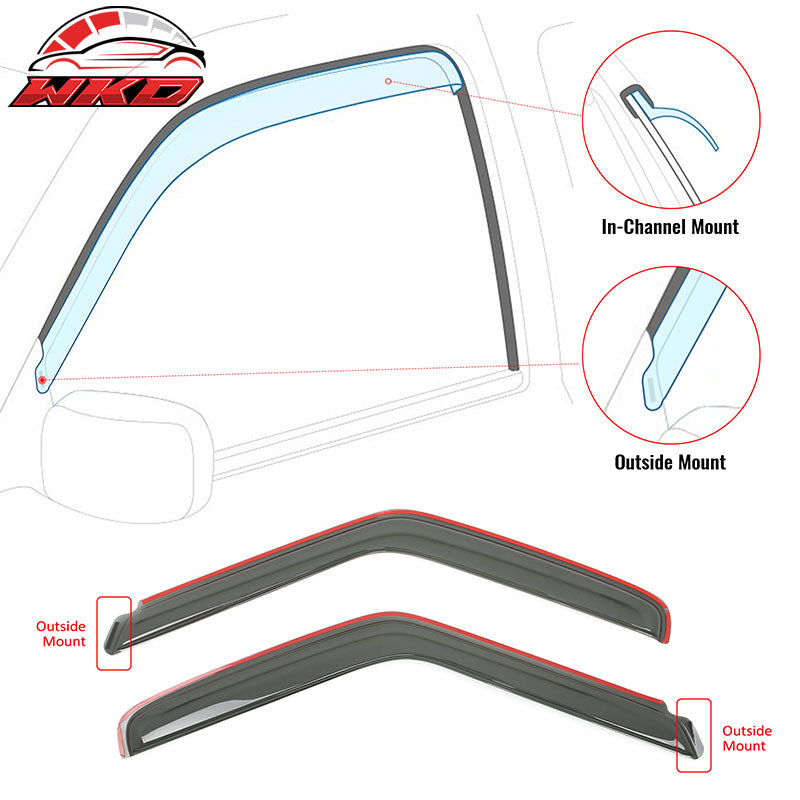 Fits 94-03 Chevy S10 Blazer GMC Sonoma Window Visors Vent Rain Guards In-Channel
