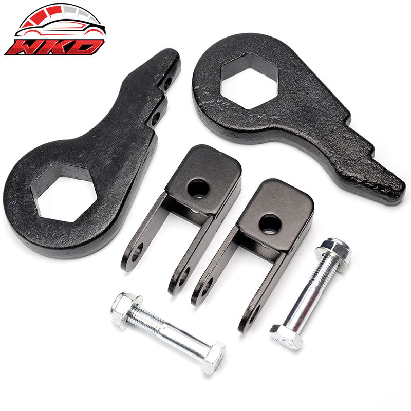Fits 99-07 Silverado 1500 4WD 1"-3" Leveling Kit Torsion Keys w/ Shock Extenders