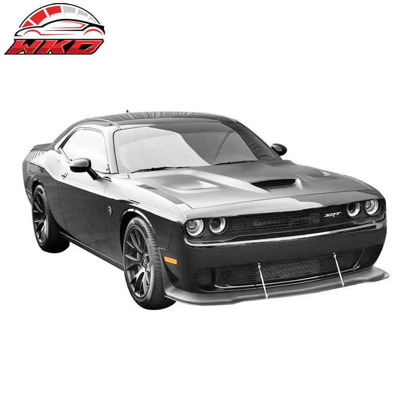 Fits 15-23 Dodge Challenger SRT Front Lip Splitter W/ Rods & Hardware Unpainted