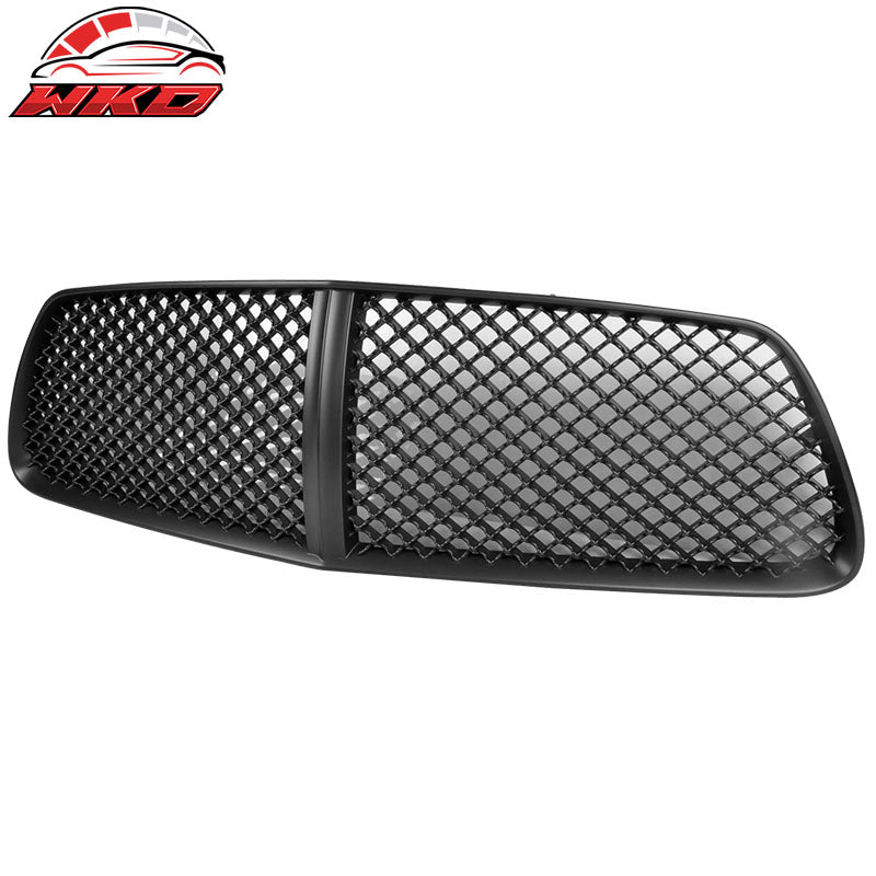 Fits 11-14 Dodge Charger Front Upper / Bottom Unpainted Mesh Hood Grille