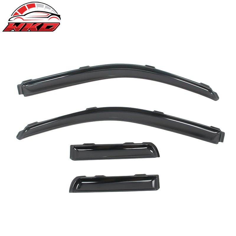 For 04-14 Ford F150 Extended Cab Window Visor Deflectors In Channel Acrylic Vent