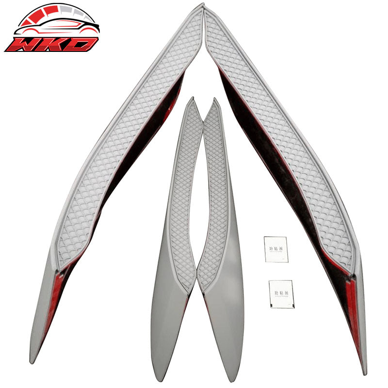 Fits 15-18 Ford Mustang GT Style 2PCS Rear Side Fender Door Scoops Hood Vent PP