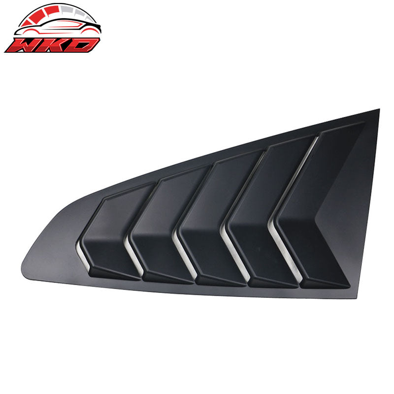 Fits 15-23 Ford Mustang Coupe IKON Style 2PCS Side Scoop + Rear Window Louvers
