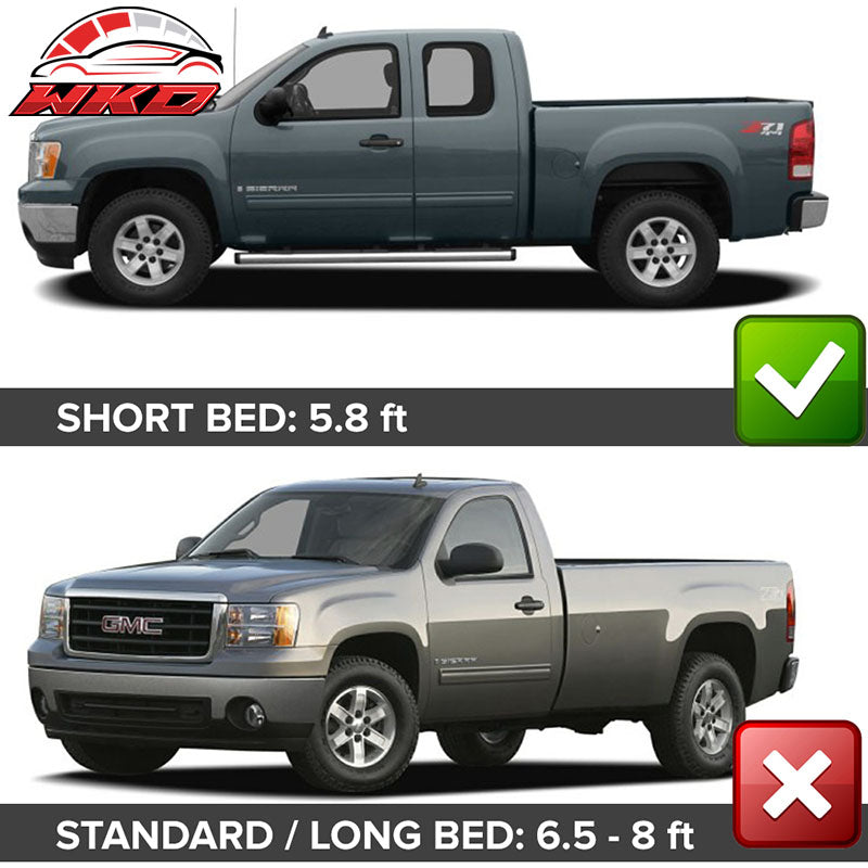 Fits 07-13 GMC Sierra 1500 Short Bed 69.3in 4PCS Fender Flares Wheel Cover Kit